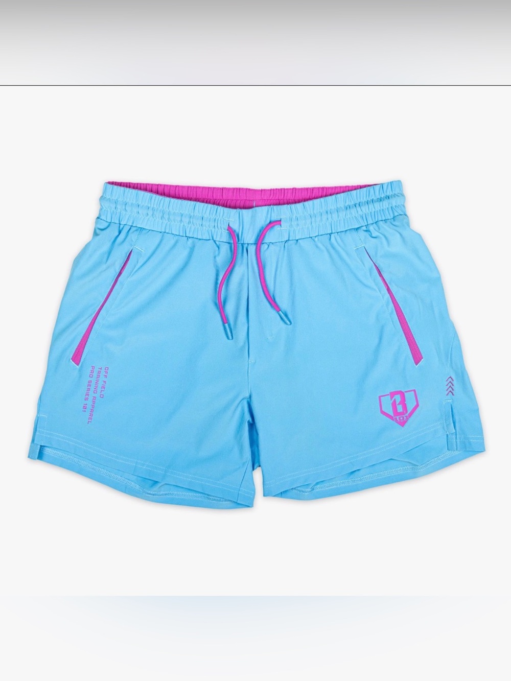Baseball Lifestyle Light Blue & Pink Athletic Shorts- please see description
